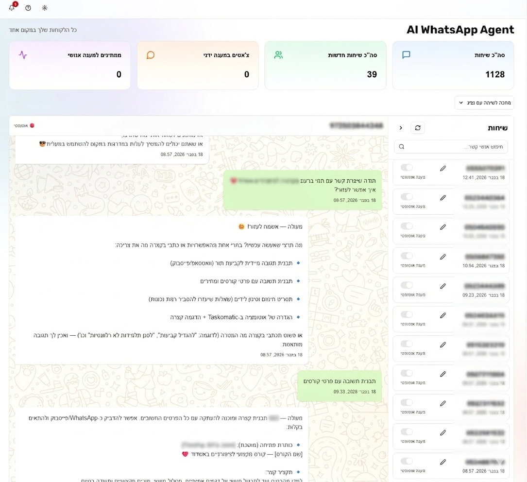 סוכן AI לווצאפ